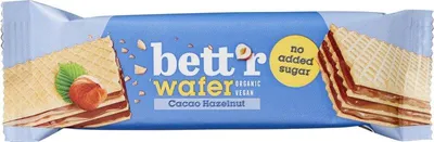 Obrázok produktu pre Oplatka - Kakaové plátky s lieskovými orieškami bez pridaného cukru 30g