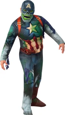 Produktbild von Adult Deluxe Zombie Captain America Costume From Marvel - Size Standard