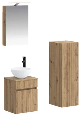 Obrázek produktu pro Sada koupelnového nábytku 4 pcs Dub artisan
