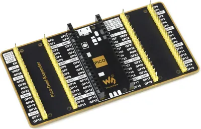 Produktbild von WaveShare Dual GPIO Expander für Raspberry Pi Pico, zwei Sätze von männlichen Headern