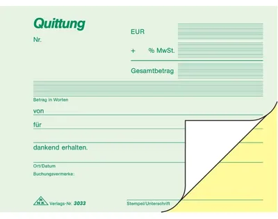 Produktbild von RNK Quittungsblock DIN A6 2x40Bl SD mit MwSt.