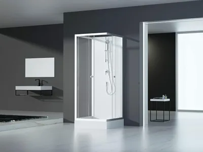 Zdjęcie produktu dla Komplet prysznicowy Kompletny prysznic MARWELL Gotowy prysznic White Dream 90 x 90 x 200 cm - kompletny zestaw obejmuj?cy brodzik i armatur? - monta? dwustronny - wysokiej jako?ci system profili aluminiowych