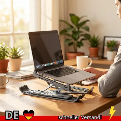 Produktbild von Faltbarer Lap-Ständer Verstellbar Tragbar Notebook-Halterung Stützbasis