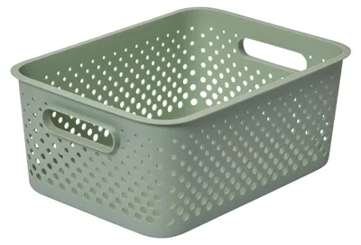 Imagen del producto de Cesta de plástico con asas, 11,4 litros