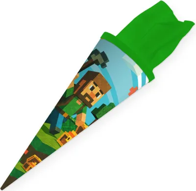 Produktbild von itenga Geschwister Schultüte 35cm Motiv Blockgame PIXEL