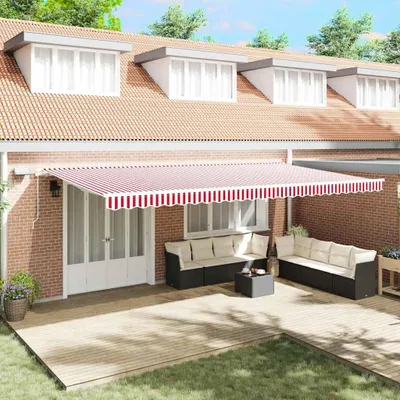 Obrázok produktu pre Zatemniteľná markíza Červená a Biela 600 × 350 cm