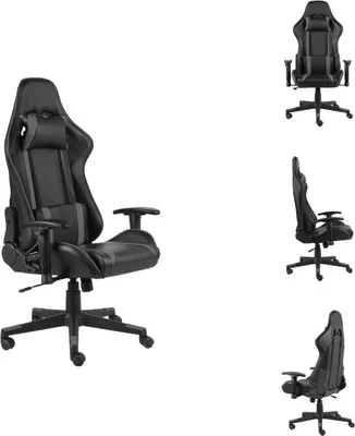 Immagine prodotto di vidaXL Sedia da gioco girevole in PVC grigio - Sedia da gioco