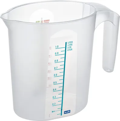 Immagine prodotto di Rotho Messbecher, Polipropilene, Bianco/Trasparente, 1 litro