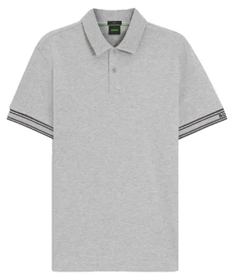 Produktbild von Boss - "Zone" Poloshirt für Herren, Mit Bündchen, Schmal GT12882 (L) (Silber)