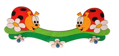 Obrázok produktu pre DoDo Drevené 3 vešiaky s beruškami