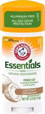 Produktbild von Deo-Stick, Arm & Hammer, Essentials Coconut Geranium, ohne Aluminium, Geruchskontrolle, blumiger Duft, 71 g