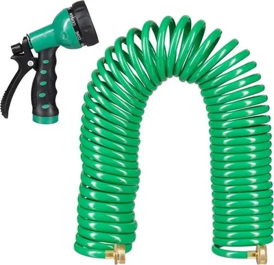 Produktbild von Famanu Gartenschlauch bis 20 Meter flexibel mit 7 Sprühfunktionen - Grün