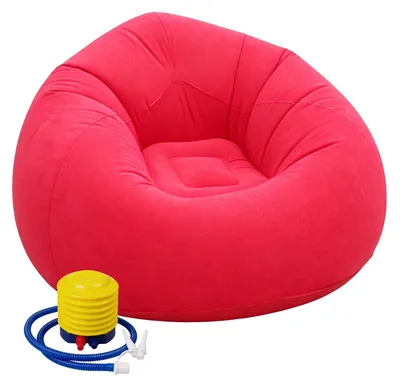 Immagine prodotto di Pouf gonfiabile, estremamente confortevole, 105x105x60 cm, colore rosso