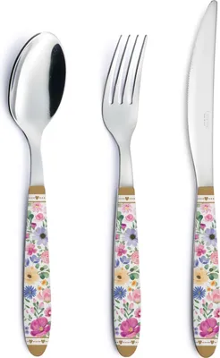 Produktbild von 18tlg. Besteckset MON AMOUR Herzen und Blumen Stahl Kunststoff Easy Life