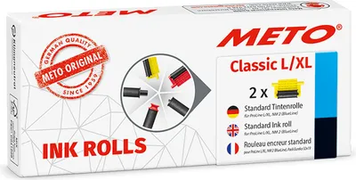 Produktbild von METO Tintenrolle für Preisauszeichner Classic L/XL schwarz 2 Stück