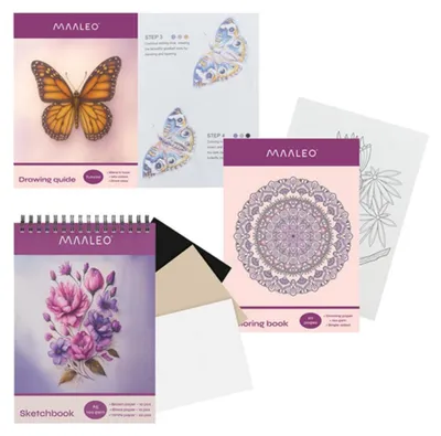 Produktbild von Kunstset mit 120 Farben – Buntstifte, Skizzenbuch und Reißverschlusstasche