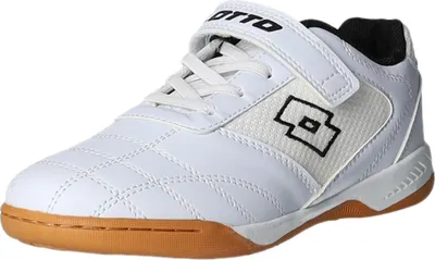 Produktbild von Lotto WHIZZER K Indoor Sportschuh Weiß mit Elastikband und Klettverschluss