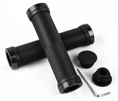 Obrázok produktu pre Ergonomické rukoväte na BMX s protišmykovou gumou, 2 nastavenia, Šesťuholník, čierne, vhodné pre väčšinu bicyklov