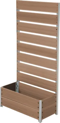 Produktbild von WPC Pflanzkübel mit Rankgitter, hellbraun, 72x33x137 cm