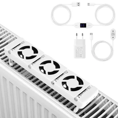 Zdjęcie produktu dla Wzmacniacz grzejnikowy Ikodm, 3-kanałowy, zestaw 1 sztuka, termostat 0–60 °C, kolor biały