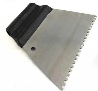 Immagine prodotto di Spatola adesiva in acciaio inox, denti, 4 x 4 mm, 180 mm