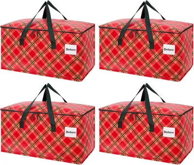 Productafbeelding van Opbergzakken - Set van 4 - 92 liter - Kerstmis - Opvouwbare