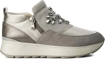 Produktbild von GEOX Damen GENDRY grau Leder Halbschuhe mit Rutsche 35