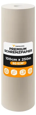 Produktbild von Packpapier 100 cm x 250 m, 80 g/m², für Versand, recycelt