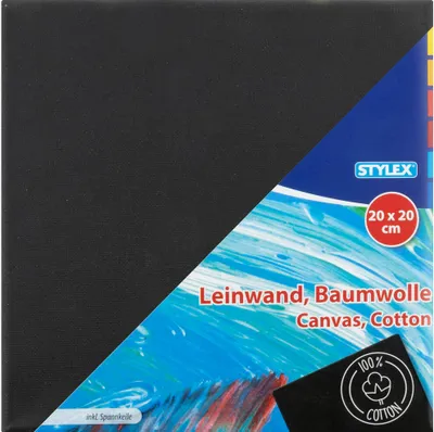 Produktbild von Leinwand / bespannter Keilrahmen / Größe: 20x20cm / Farbe: schwarz