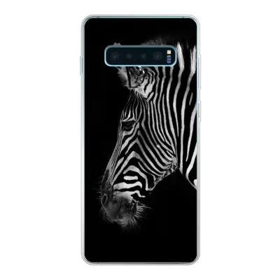 Produktbild von MuchoWow® Handyhülle Schutzhülle Hülle für Samsung Galaxy S10 Plus Zebra - Wilde Tiere - Schwarz Silikon Softcase Handy Hülle - Schutzhülle