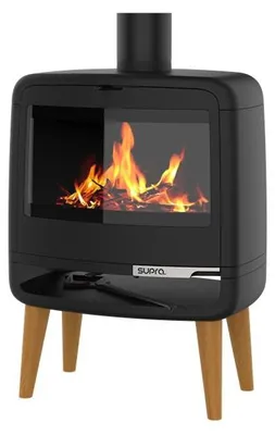 Image de Poêle à bois fonte 10kw noir - Supra - FR9016130B - kris