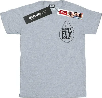 Produktbild von Star Wars - "Never Fly Solo" T-Shirt für Herren BI46349 (L) (Grau)