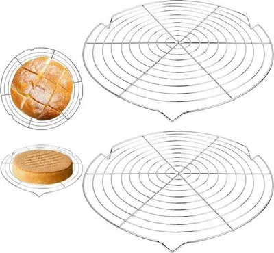 Image de Grille de refroidissement ronde en acier inoxydable de 32 cm pour la cuisson et le refroidissement