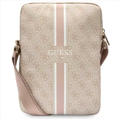 Produktbild von Guess Polyurethan4G Printed Stripes Tablet Bag 10" Pink