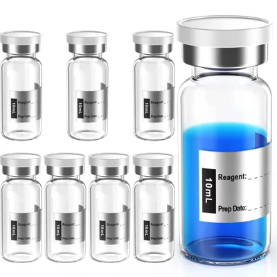 Immagine prodotto di Flaconi sterili - vetro borosilicato - 10 ml - confezione da 8