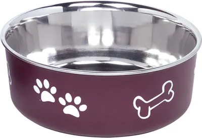 Produktbild von Nobby Edelstahlnapf "FUSION", rutschfest 16 cm 0,94 ltr, rot