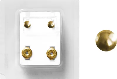 Produktbild von Erstohrstecker Chirurgenstahl vergoldet Sterile Ohrstecker Knopfform 4mm
