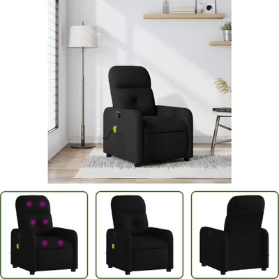 Produktbild von The Living Store Massagesessel Schwarz Stoff