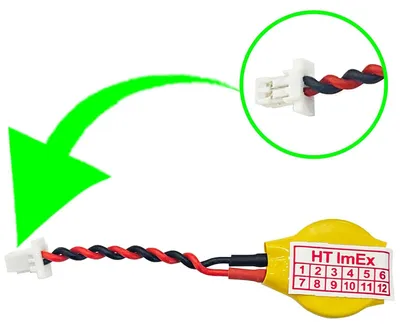 Produktbild von CMOS RTC ML1220 Batterie Knopfzellen mit Stecker kabel für Microsoft Notebook PC