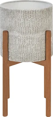 Obrázok produktu pre BELIANI Kvetináč sivý železný 30 x 30 x 59 cm moderný izbový črepník so stojanom industriálny štýl