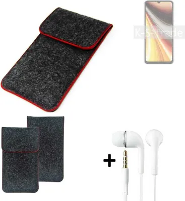 Produktbild von K-S-Trade Handy Schutz Hülle kompatibel mit UMIDIGI Power 7 Max Schutzhülle Handyhülle Filztasche Pouch Tasche Case Sleeve Filzhülle dunkelgrau