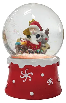 Produktbild von 12x Schneekugel LED Weihnachten Glas Christmas Schmuck Advent Dekoration Winter
