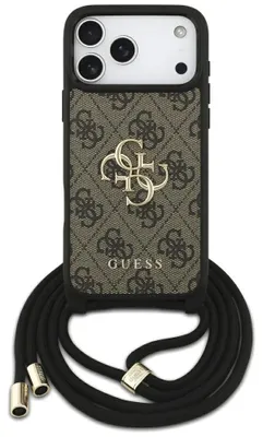 Produktbild von Etui Guess 4G Big Logo Cord Stap Crossbody Na Iphone 17 Pro Max - Brązowe