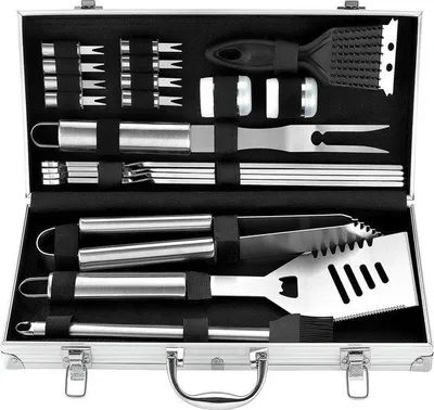 Immagine prodotto di Set di utensili da barbecue in acciaio inossidabile da 20 pezzi per uomini e donne