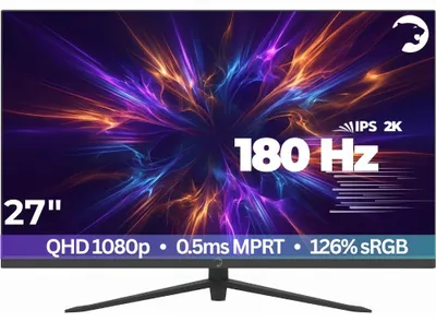 Produktbild von GAMEPOWER Sonic T80 27 Zoll Gaming Monitor 2K 1440P IPS 180hz 0,5ms Lautsprecher