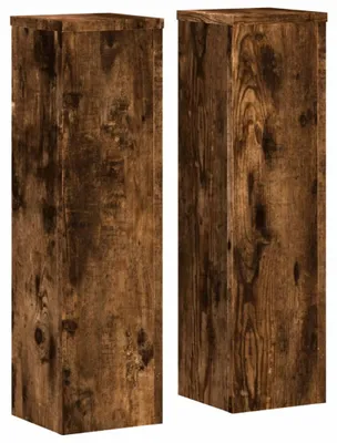 Immagine prodotto di vidaXL Supporto per piante 2 pz. Rovere affumicato 17x17x60 cm Materiale a base di legno