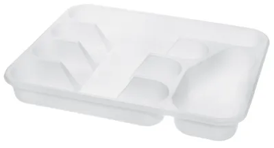 Zdjęcie produktu dla plast team13940803 taca na sztućce plast team, 5 przegródek, srebrna