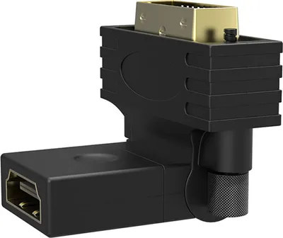 Produktbild von Avizar, HDMI-Buchse auf DVI-Stecker Adapter (360° abgewinkelt), Schwarz