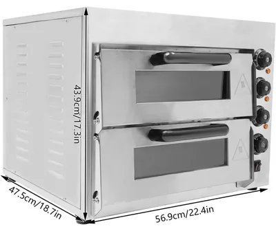 Produktbild von Elektrischer Pizzabackofen, hohe Effizienz, einstellbare Temperatur, Silber, Silber