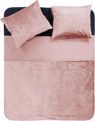 Imagen del producto de Sábanas de terciopelo, color rosa suave, modelo Sleeptime, 240 x 220 cm